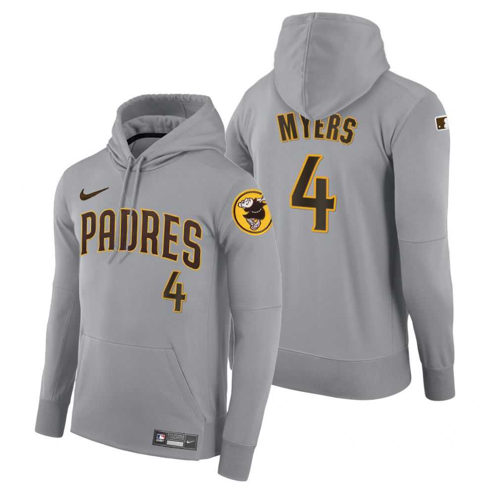 Men Pittsburgh Pirates 4 Myers gray road hoodie 2021 MLB Nike Jerseys Men Pittsburgh Pirates 4 Myers gray road hoodie 2021 MLB Nike Jerseys